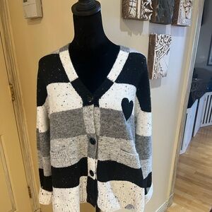 Grey and black cardigan